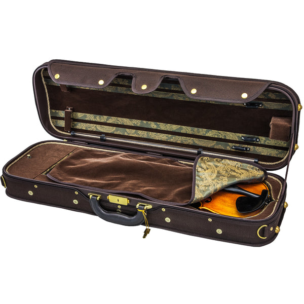 Sky Violin Oblong Case VNCW06 Solid Wood with Hygrometers