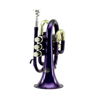 Sky Band Approved Black Lacquer Plated Brass Bb Pocket Trumpet - Rosa  Musical Instrument